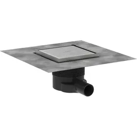 Hansgrohe RainDrain Brilliance Komplettset Punktablauf 150 x 150 mm Bodenablauf Edelstahl gebürstet