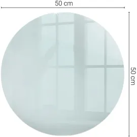 Tulup Tischplatte Rund Ø 50 cm Glas transparent