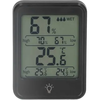 Digitales Thermometer für Raumtemperatur, Temperatur- und Luftfeuchtigkeitsmonitor mit Max- und Min-Aufzeichnungen, Raumthermometer und Luftfeuchtigkeitsmesser mit LCD-Display für den Innen- und Außen
