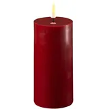 Deluxe Homeart Stumpenkerze LED bordeaux 5 x 10cm