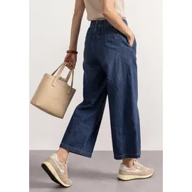 STREET ONE High Waist Wide Leg Jeans im Loose Fit Dark Blue Washed 28 - 28W / 26L
