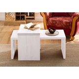 Home Affaire Couchtisch »Leinz«, (Set, 2 St.), aus Kiefer, Tischplatten in zwei Stärken erhältlich, Breite 100 cm, weiß