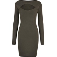 URBAN CLASSICS Ladies Cut Out Dress in Olive, Größe XL