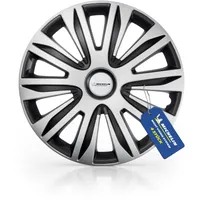 Michelin Radkappe MX-ABS 13 Zoll Universal Radzierblende 4er Set Fürs Auto ABS Kunststoff | Schwarz/Silber