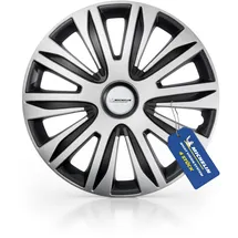 Michelin Radkappe MX-ABS 13 Zoll Universal Radzierblende 4er Set Fürs Auto ABS Kunststoff | Schwarz/Silber