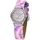 JACQUES FAREL HCC 324 0 mm Kunstledergehäuse rosa Analogarmband rosa