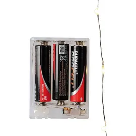 Lumineo LED Lichterkette Micro Silberdraht 1 m Warmweiß
