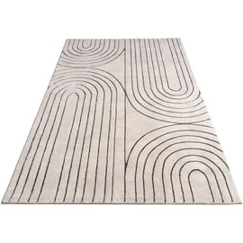 Paco Home Teppich Wohnzimmer Kurzflor Regenbogen, Geometrisch 160x230 cm, grau, 3 - Paco Home