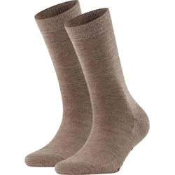 Socken Damen 2er Pack Stretch-FALKE Softmerino SO braun 41/42