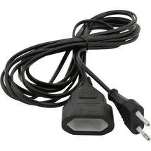 Unitec Verlängerungskabel Innen 5 Meter H03VVH2-F schwarz