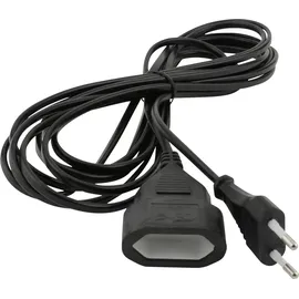 Unitec Verlängerungskabel Innen 5 Meter H03VVH2-F schwarz