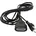 Unitec Verlängerungskabel Innen 5 Meter H03VVH2-F schwarz Flachstecker