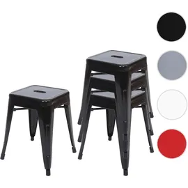 Mendler Hocker HWC-A73 Metall 0 x 0 x 0 cm Schwarz