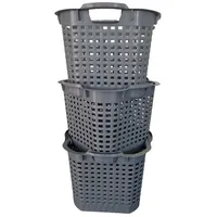 Buri Wäschekorb Set Universalkorb vers Farben Stapelkörbe Gartenkörbe Korb