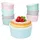 Mambocat 8er Set Emilia Soufflé Förmchen Porzellan 125ml rosa mint blau grau Auflaufform