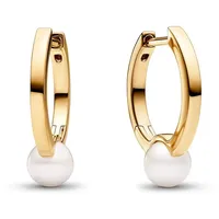 Pandora Paar Creolen Süßwasser-Zuchtperle Goldfarben goldfarben