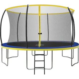 ZERO GRAVITY | Outdoor Trampolin Ø 427cm inkl. Leiter | TÜV-geprüftes Gartentrampolin - Sturmsicher in 5 Minuten - inkl. Aufbauvideo - Blau