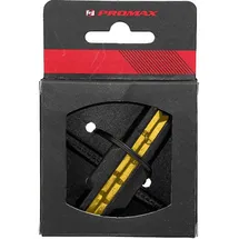 Promax Bremsschuh Promax, V-Brake schraub, symm, schwarz/gelb, 70mm, 1 Paar, für Alufelge
