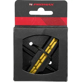 Promax Bremsschuh Promax, V-Brake schraub, symm, schwarz/gelb, 70mm, 1 Paar, für Alufelge