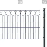 Arvotec Doppelstabmattenzaun »ESSENTIAL 100 zum Einbetonieren "Ring" mit Zierleiste«, Zaunhöhe 100 cm, Zaunlänge 2 - 60 m 24197829-0 anthrazit H/L: 100 cm x 48 m