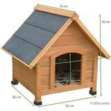 Metra Hundehütte, Hundehaus, Massiv Holz, spitzdach