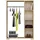 [en.casa] Kleiderschrank Nesbyen 90 x 126 x 30 cm Eiche
