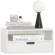 SoBuy Nachttisch hängend Bettablage zum einhängen Nachtregal Nachtschrank Wandschrank Hängeschrank NKD03-W