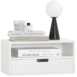 SoBuy Nachttisch hängend Bettablage zum einhängen Nachtregal Nachtschrank Wandschrank Hängeschrank NKD03-W