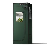 MARS HYDRO Growzelt Pro 60 x 60 x 160 cm, 2000D verdickte Polyester-Plane und hochreflektierendes Mylar, größeres Beobachtungsfenster, Controller und Steckdosenhalterung, für TS600/FC1500/TS1000