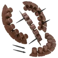 Hti-Living Palisade 4-teilig 200 x 20 cm braun