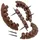 Hti-Living Palisade 4-teilig 200 x 20 cm braun