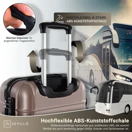 devillo® devillo Koffer-Set 4-tlg. champagner/creme