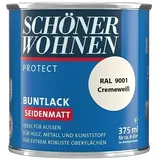 SCHÖNER WOHNEN-Farbe Protect Buntlack RAL 9001  (Cremeweiß, Seidenmatt, 375 ml, Lösemittelbasiert)