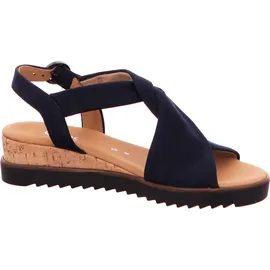 Gabor Damen Keilsandalen, Frauen Sandalen,Moderate Mehrweite (G),offene schuhe,strandschuhe,keilsandaletten,blue (Kork/schw.),39 EU / 6 UK - 39 EU