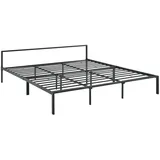 [en.casa] Bett, Imatra 180 x 200 cm Stahl Schwarz