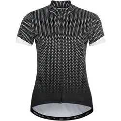 ODLO Damen Shirt Stand-up collar s/s full zip E, black - white, S