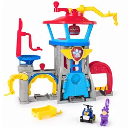 PAW Patrol Air Rescue - Pup Squad Flughafen Tower mit Fahrzeugstarter, Chase-Pup Squad Racer und Bürgermeister-Figur
