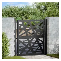 vidaXL Gartentor Schwarz 105x106 cm Stahl Lichtdesign