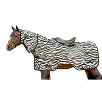 HKM 4727 Fliegenausreitdecke Zebra Halsteil Sattelausschnitt Ausreitdecke 145