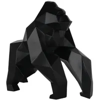 KUNSTLOFT Skulptur, Schwarz, Stein, 49x44x24 cm, Dekoration, Skulpturen &