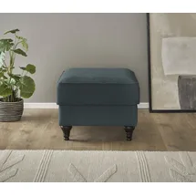 OTTO home Hocker Westminster Microfaser 65 x 50 x 65 cm Blaugrün