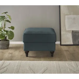 OTTO home Hocker Westminster Microfaser 65 x 50 x 65 cm Blaugrün