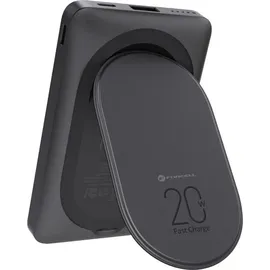 forcell F-ENERGY F10K2 MagStand Powerbank kompatibel mit MagSafe PD QC3.0 5A 20W 10 000 mAh schwarz - Schwarz