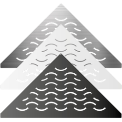 Duschablage V2A (gleichschenklig) Design-Wave | schwarz matt