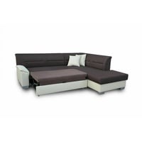 JVmoebel Ecksofa Design Sofa Ecksofa Schlafsofa Bettfunktion Couch Polster Textil, Mit Bettfunktion braun