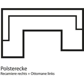 Home Affaire Wohnlandschaft HOME AFFAIRE "Budapest, viel Platz, Breite 288cm, zeitlos und elegant, U-Form", braun (mokka), B:288cm H:84cm T:80cm, Sofas, Wohnlandschaft, wahlweise mit Bettfunktion