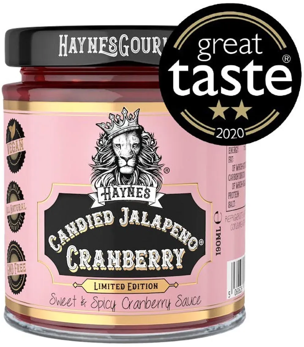 Haynes Gourmet Candied Jalapeno Cranberry - Süß-würzige Jalapeños mit Preiselbeernote