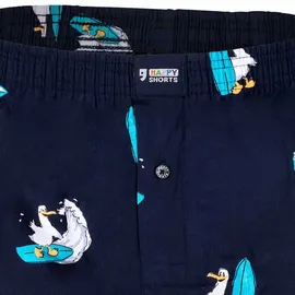 Happy Shorts Herren Web-Boxershorts - American Boxershorts Surfing Seagull L