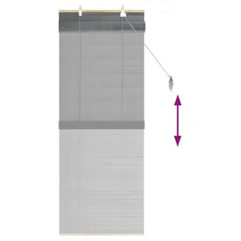 vidaXL Bambusrollo 50 x 160 cm / Fenstergröße (Velux) grau