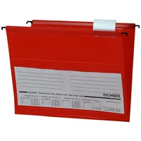 Eichner PVC-Hängemappe Platin Lineseitlich offen, rot